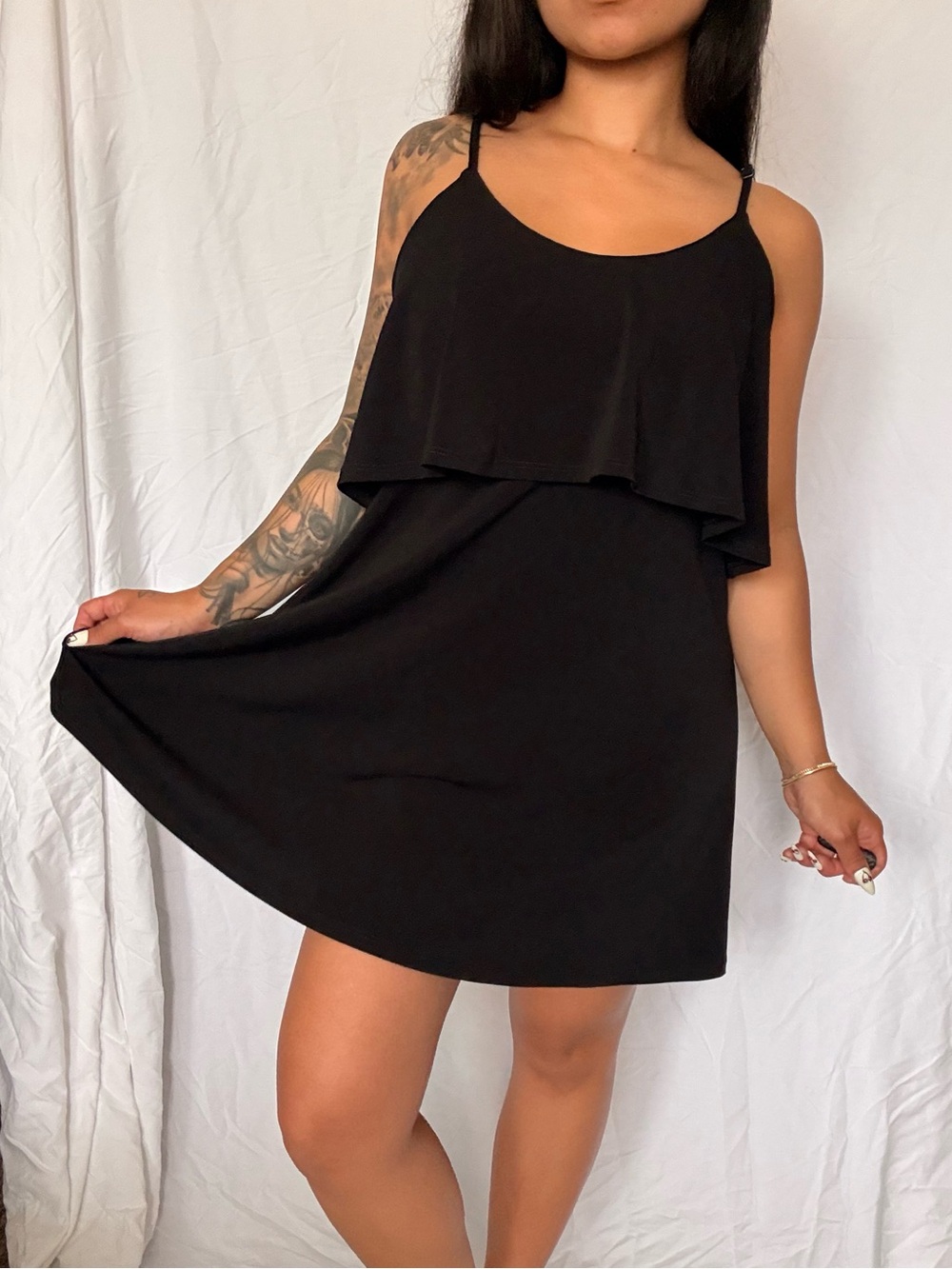 Express Black Spaghetti Strap Mini Dress